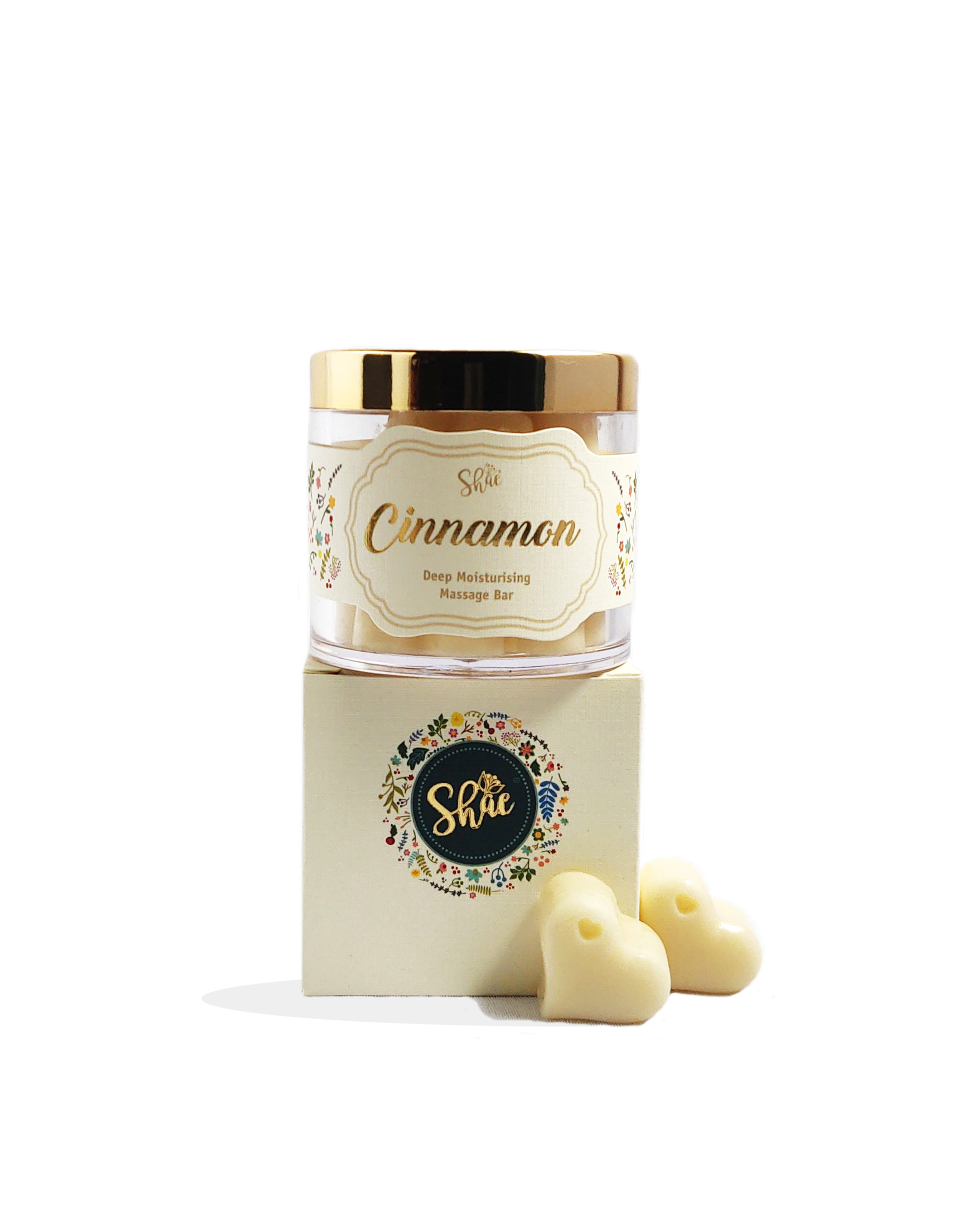 Shae Rejuvenate Combo - Rose Bath Milk & Cinnamon Massage Bar - Shae